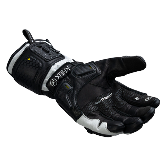 Knox Handroid MK5 Luvas de corrida em pele | Homem | Preto/Branco | 11769404101 