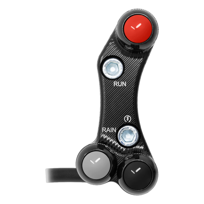 Lenkerschalter Superbike rechts JetPrime Ducati Panigale V4 R (23-24) JP SPDB 020M – für MoTeC-Dashboard, versetztes Lochbild