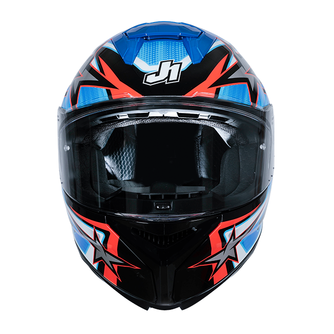 Capacete Just1 J-STR Astro Vermelho / Azul / Preto Brilhante 6030390112007 
