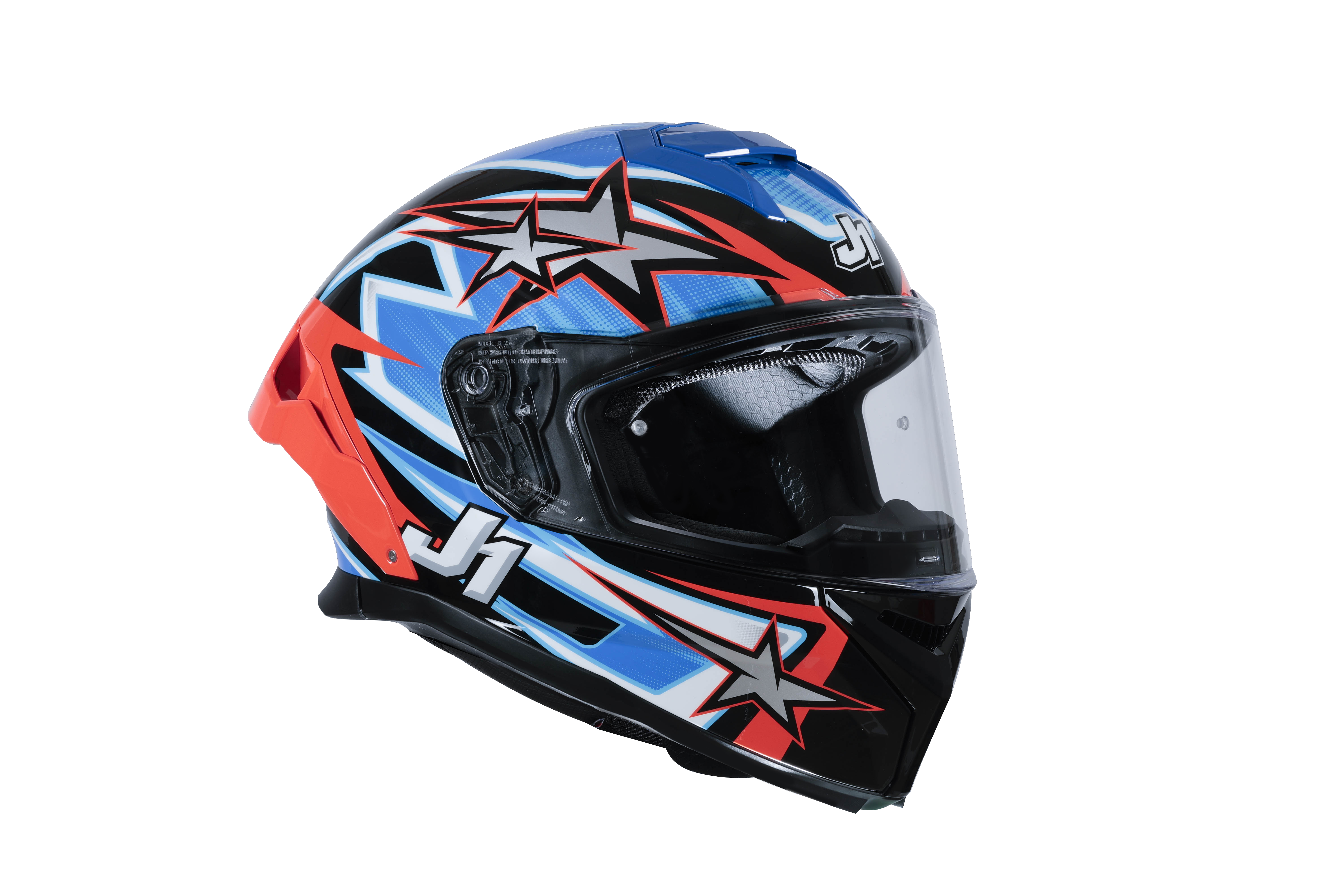 Capacete Just1 J-STR Astro Vermelho / Azul / Preto Brilhante 6030390112007 