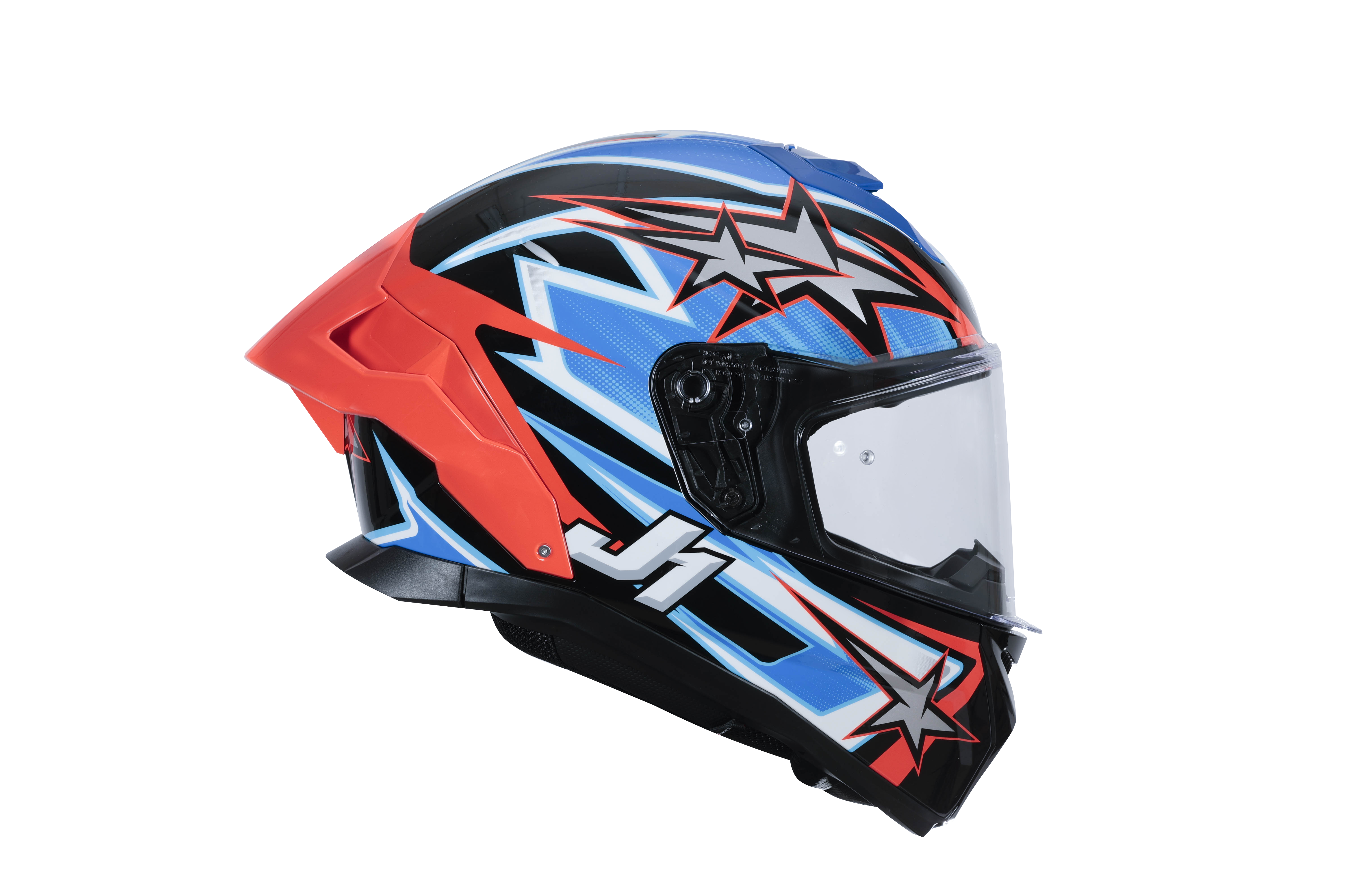 Capacete Just1 J-STR Astro Vermelho / Azul / Preto Brilhante 6030390112007 