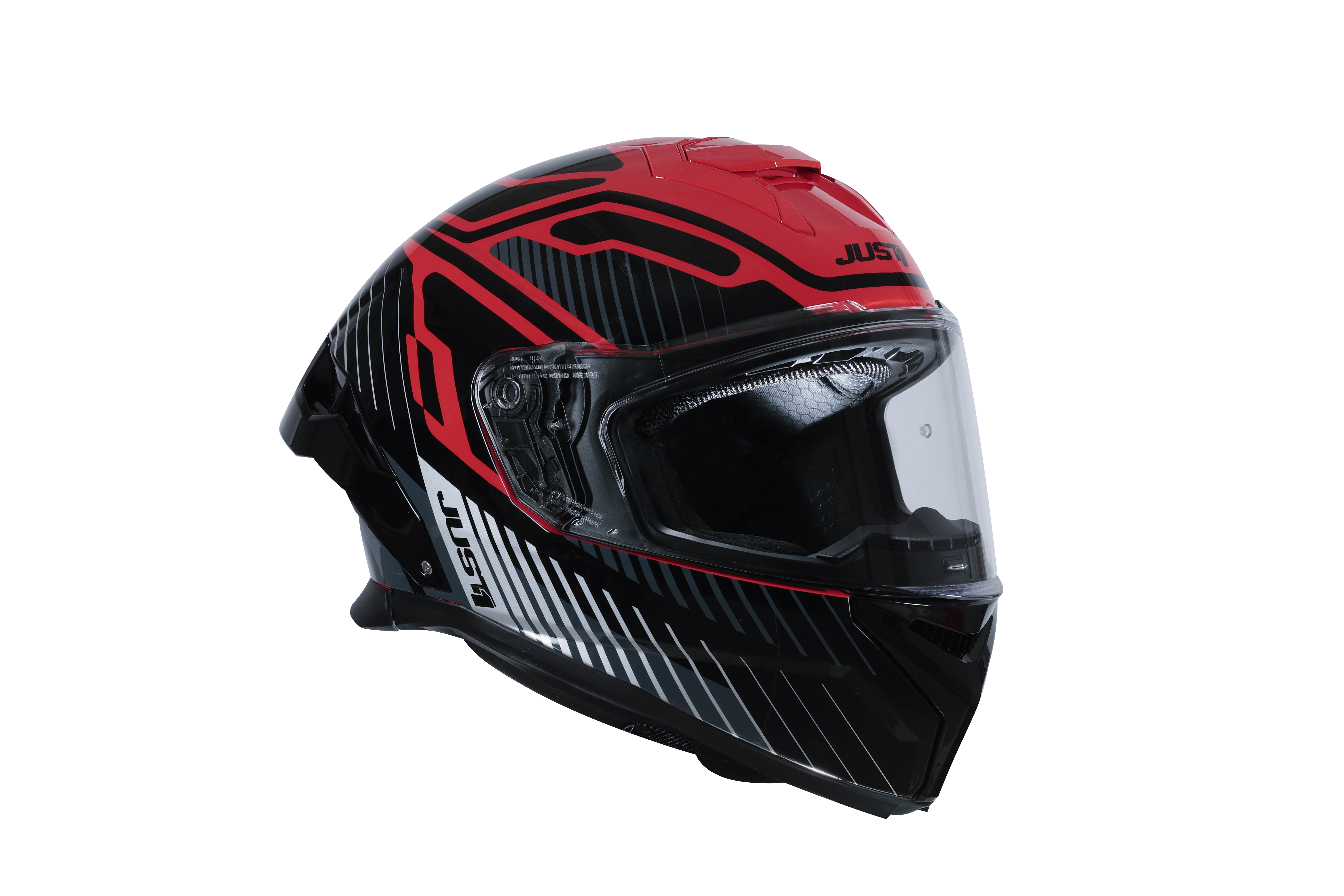 Just1 J-STR Capacete Tactical Prata / Vermelho Brilhante 6030390171003 