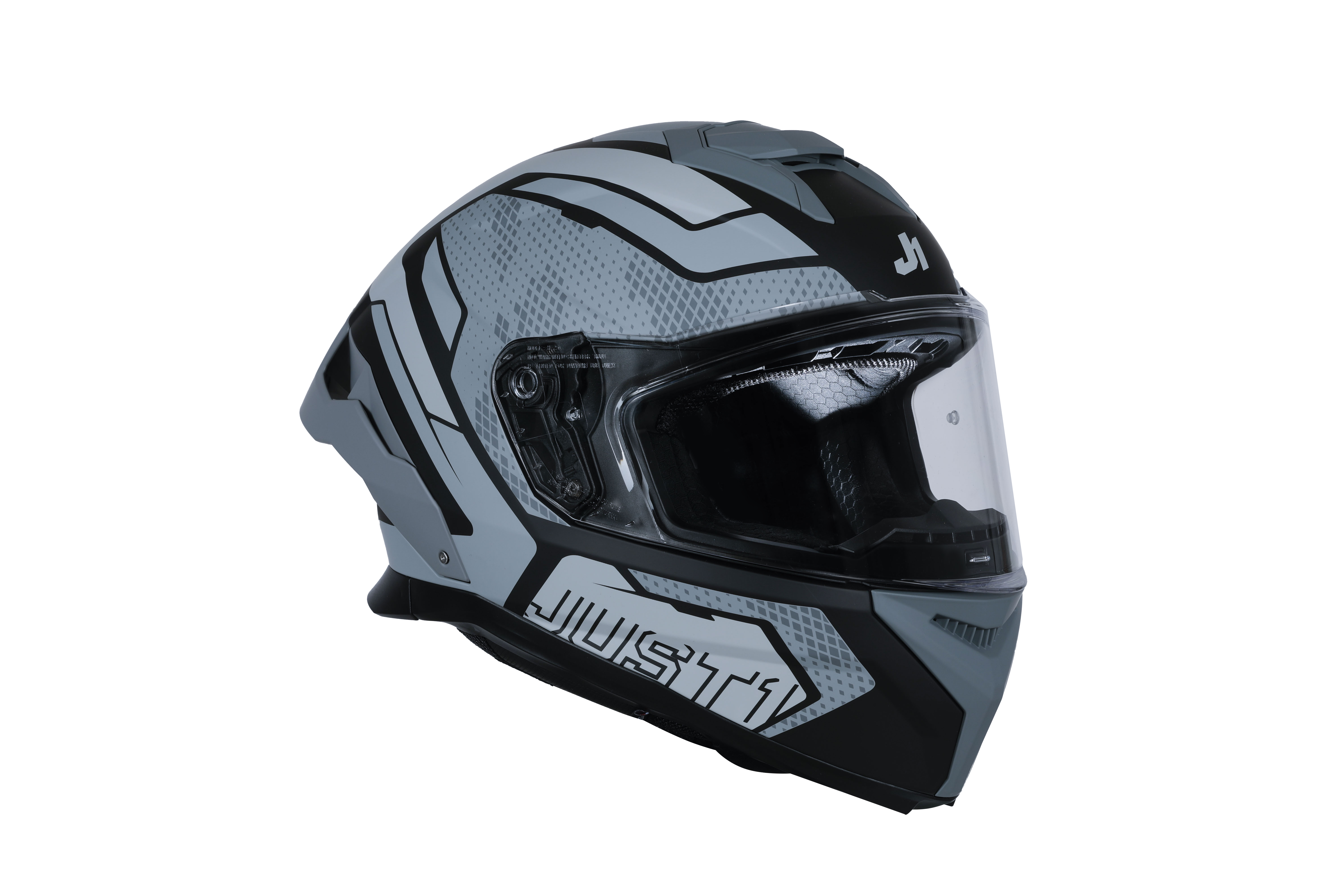 Capacete Just1 J-STR União Cinza / Preto Fosco 6030390201001 