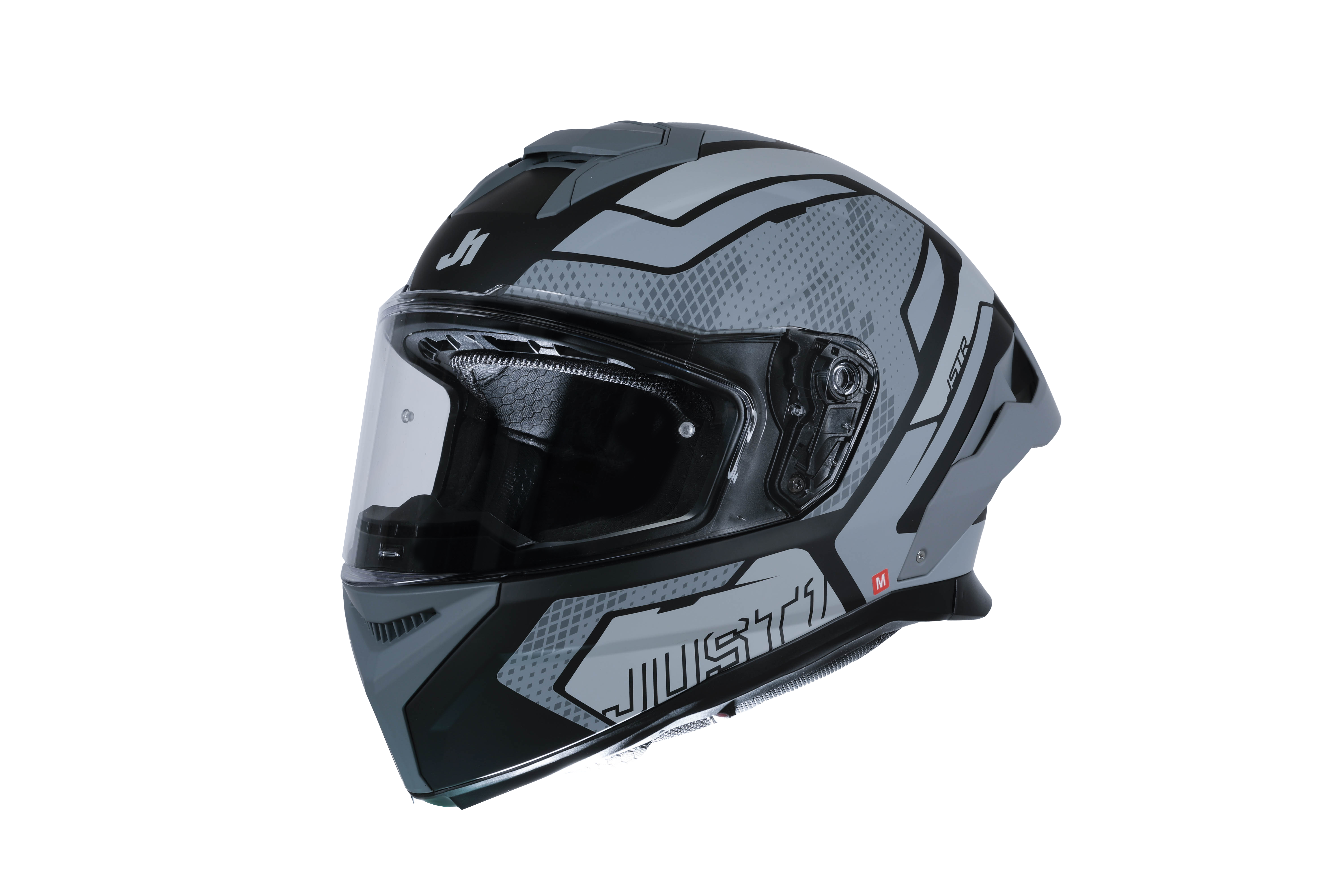 Capacete Just1 J-STR União Cinza / Preto Fosco 6030390201001 