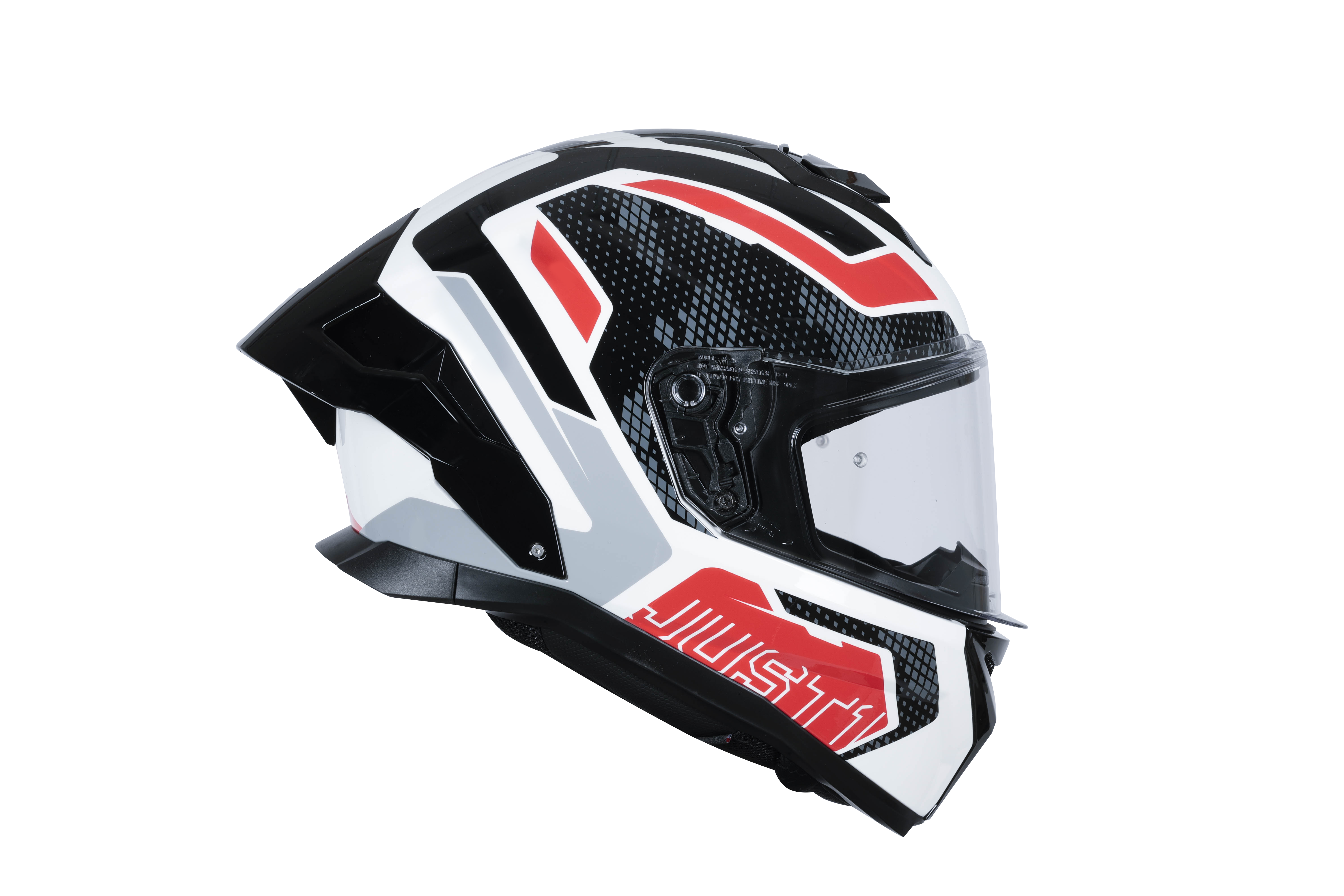 Capacete Just1 J-STR União Vermelho / Branco Brilho 6030390171001 