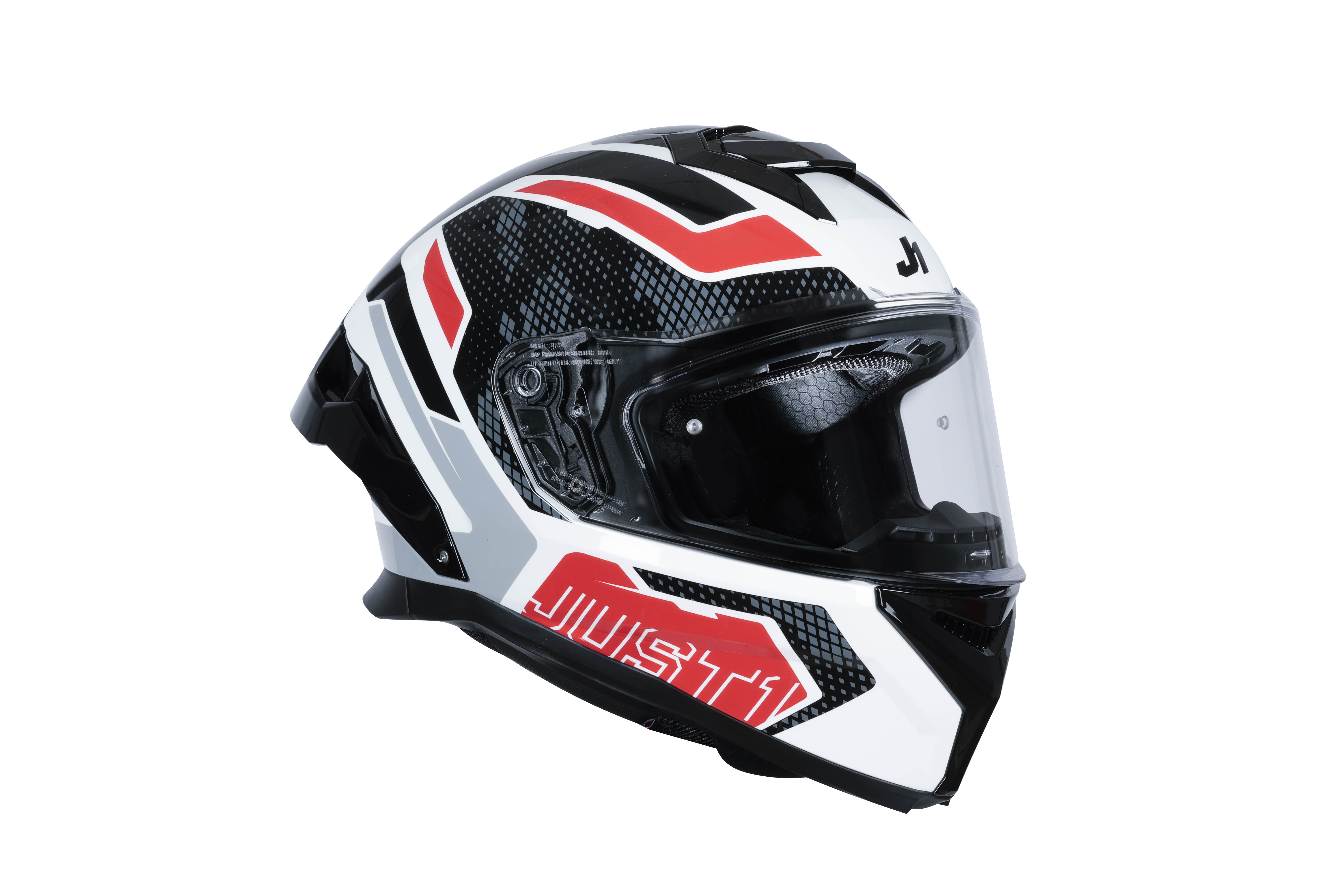 Capacete Just1 J-STR União Vermelho / Branco Brilho 6030390171001 