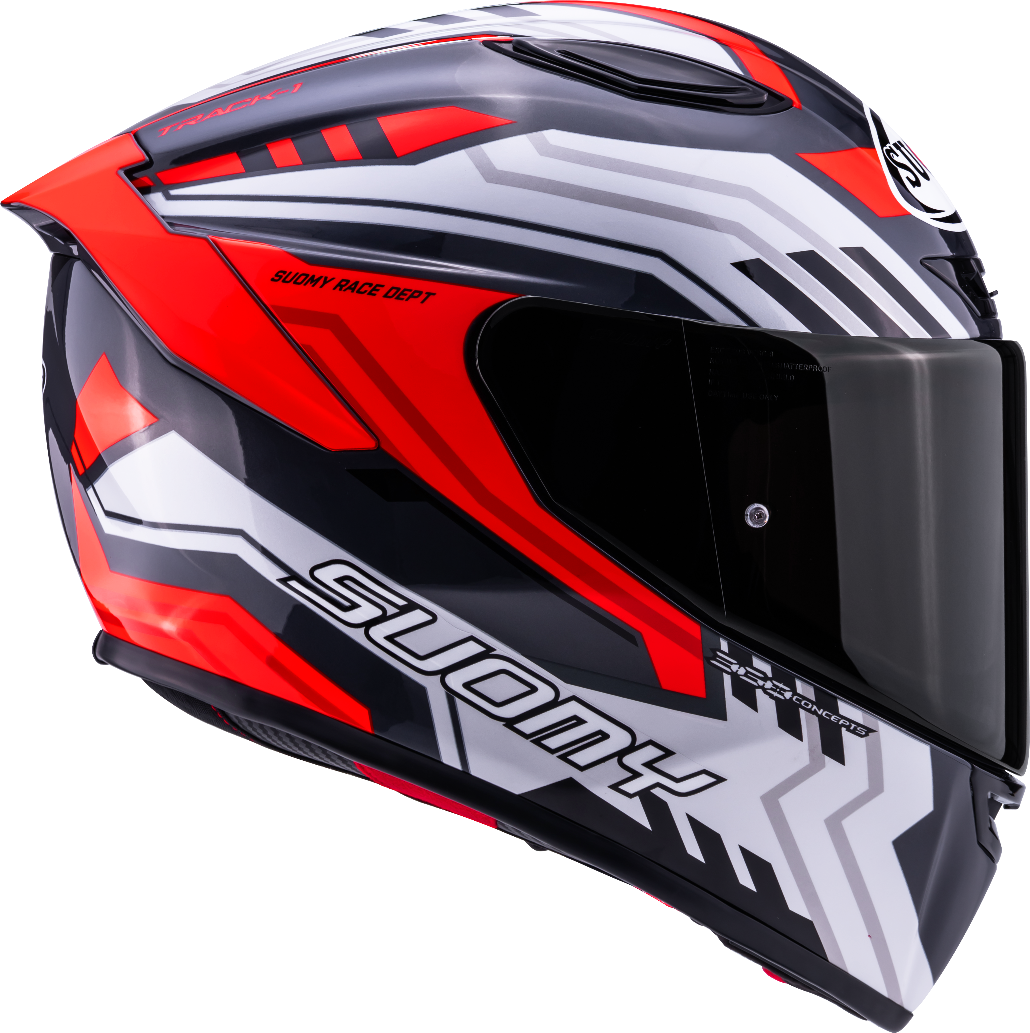 Suomy Track-1 Helmet Framework White/Red K6T10022 