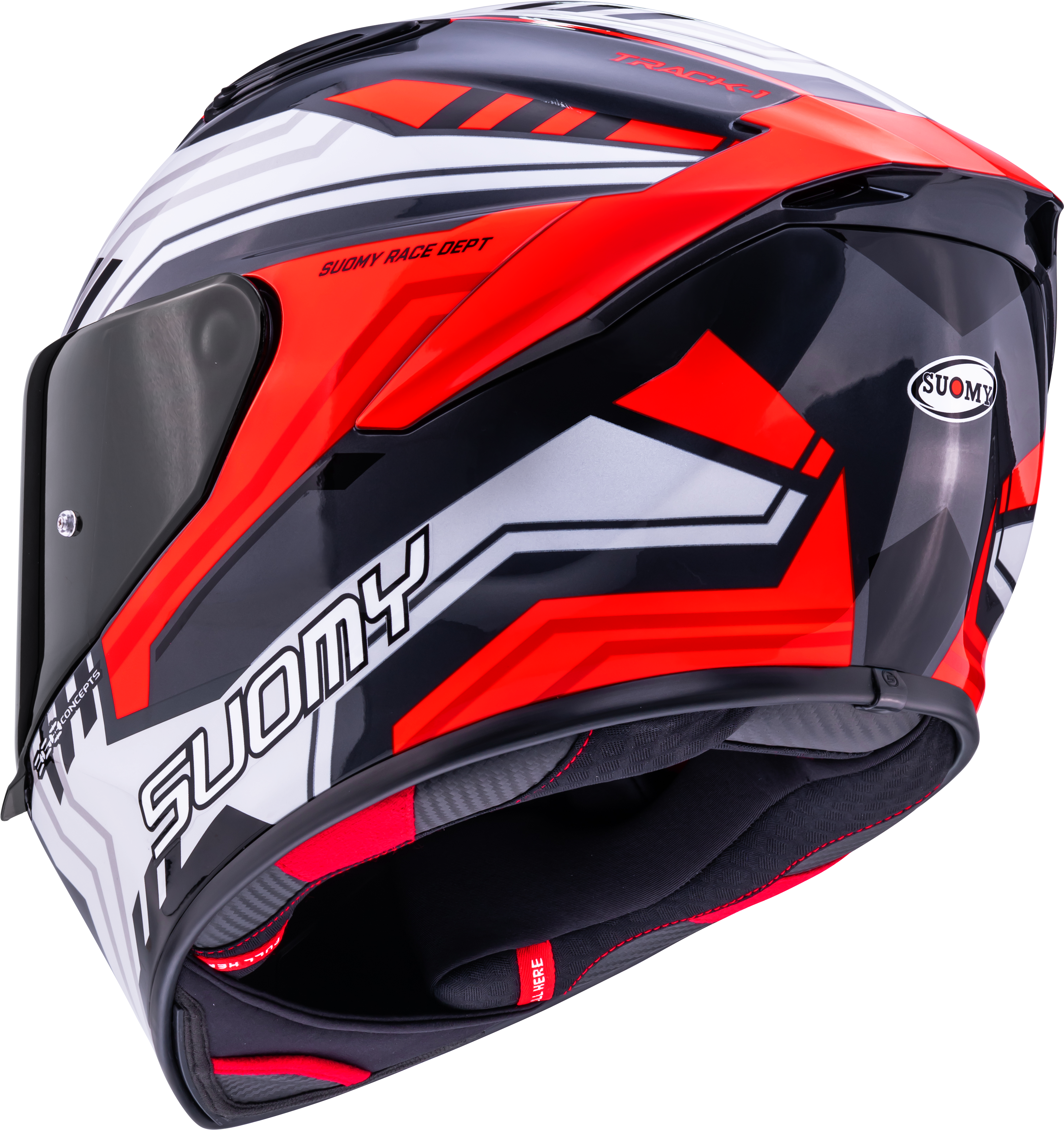 Suomy Track-1 Helmet Framework White/Red K6T10022 