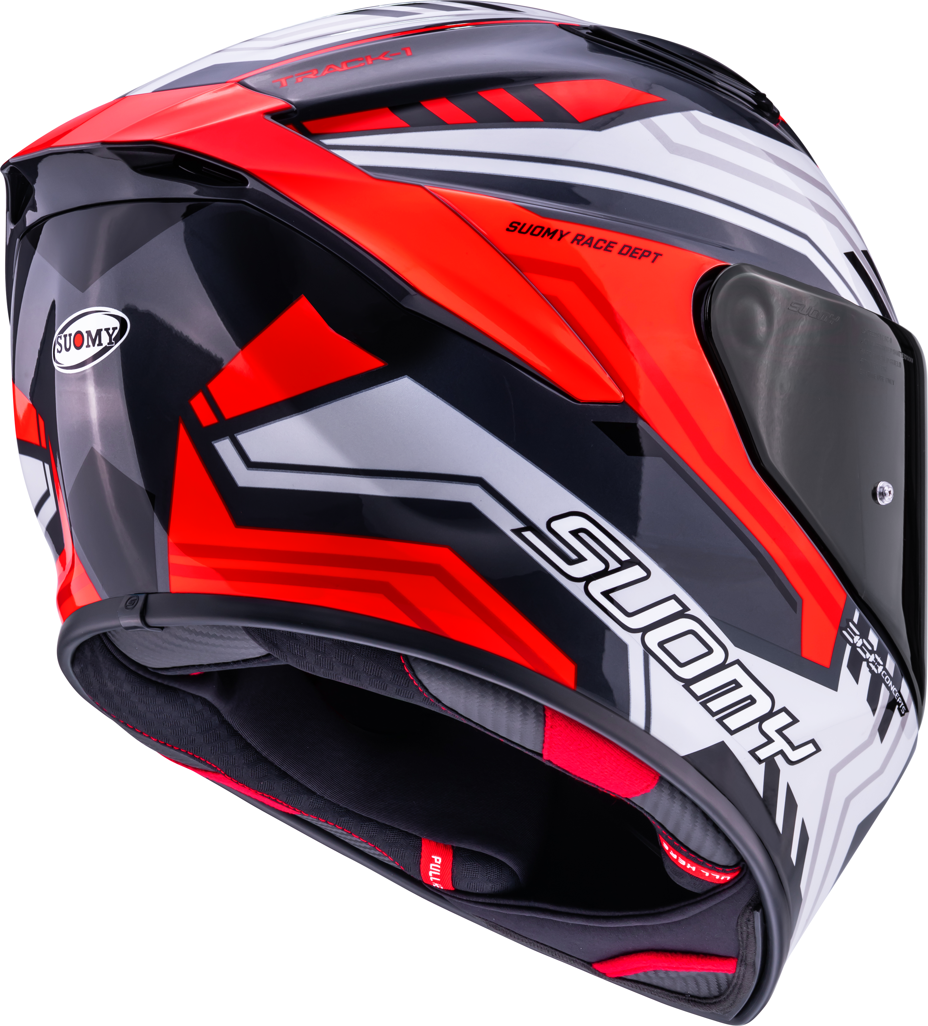Suomy Track-1 Helmet Framework White/Red K6T10022 
