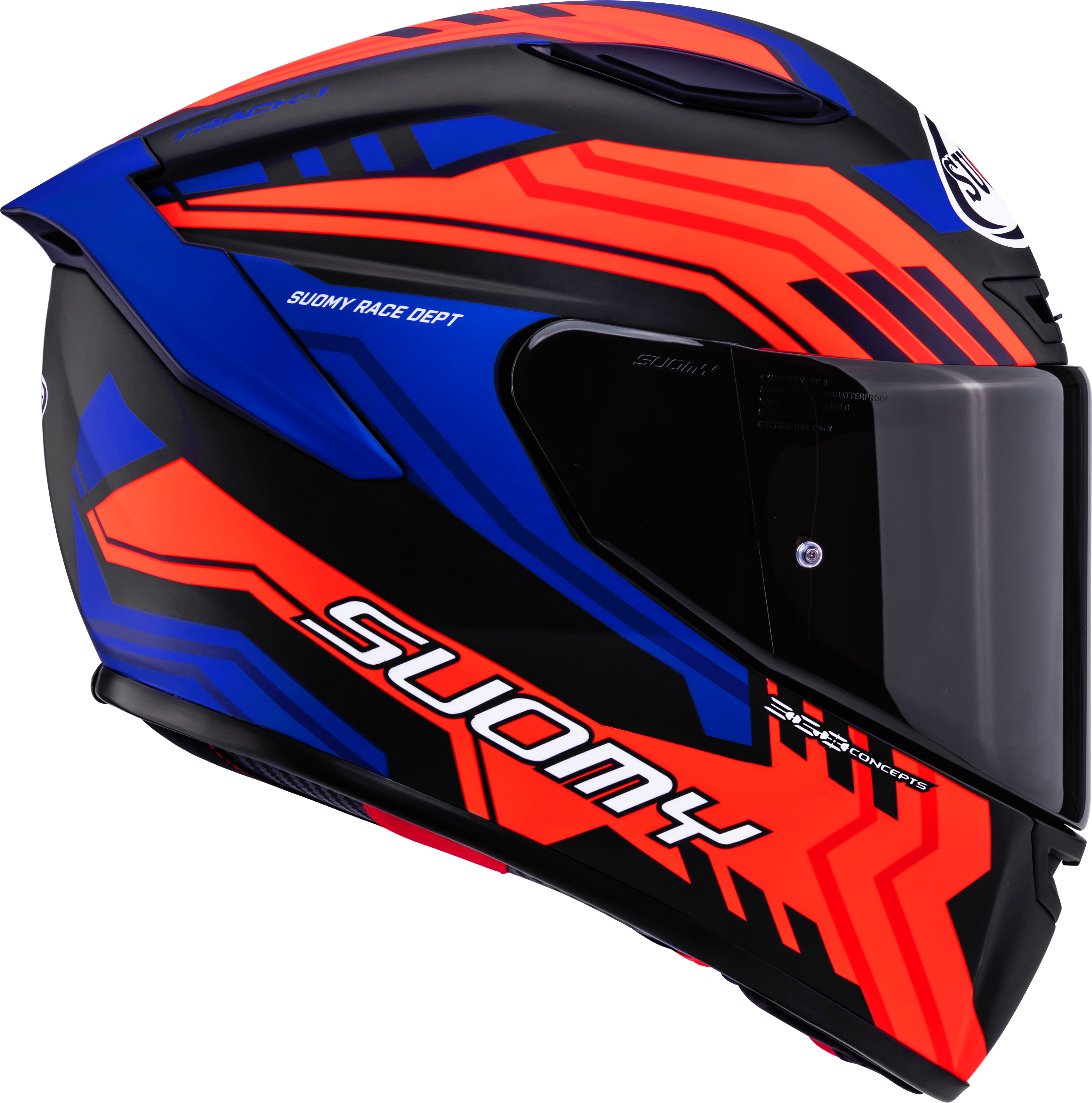 Suomy Track-1 Capacete Framework Matt Preto/Vermelho/Azul K6T10024 