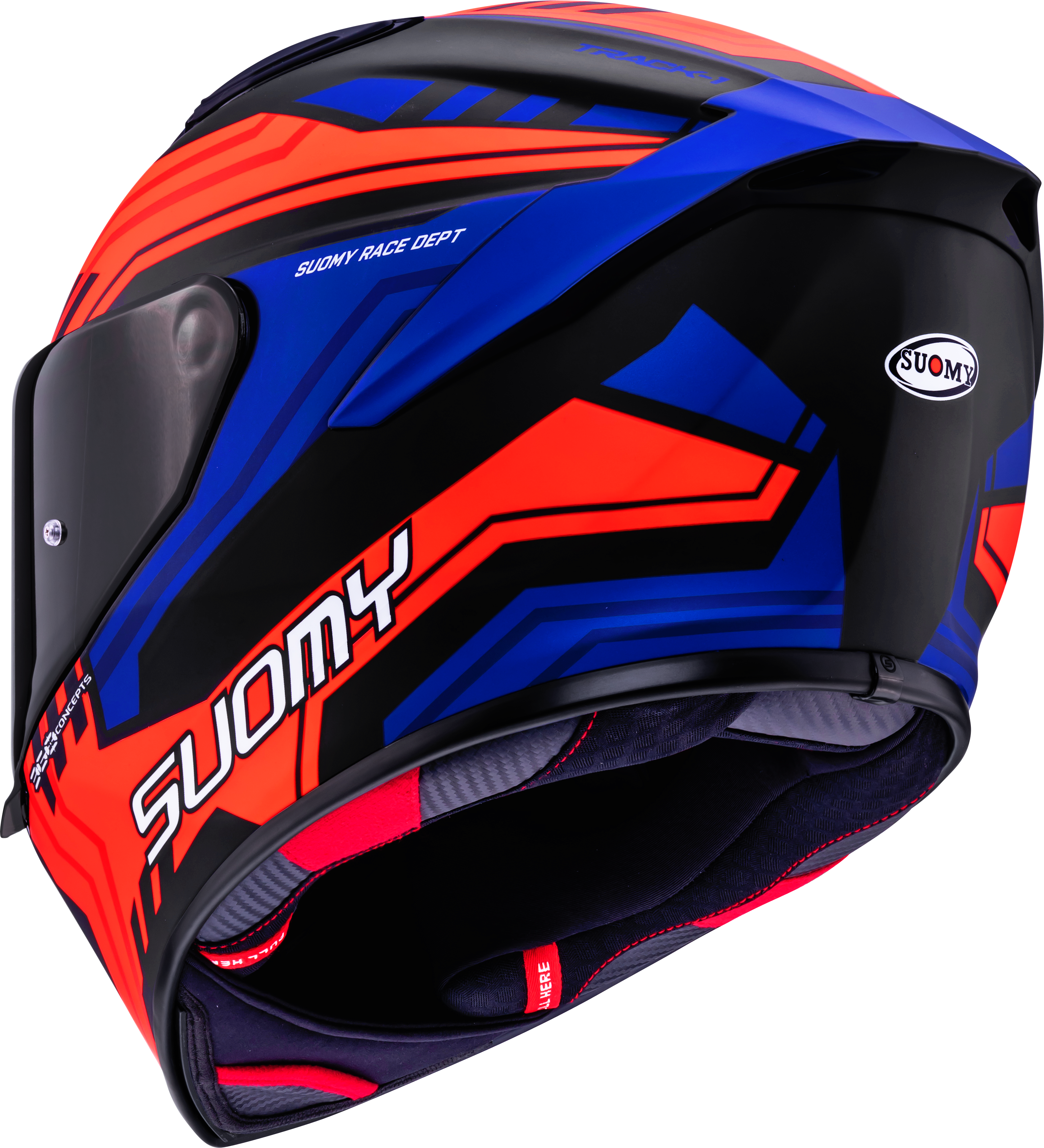 Suomy Track-1 Capacete Framework Matt Preto/Vermelho/Azul K6T10024 
