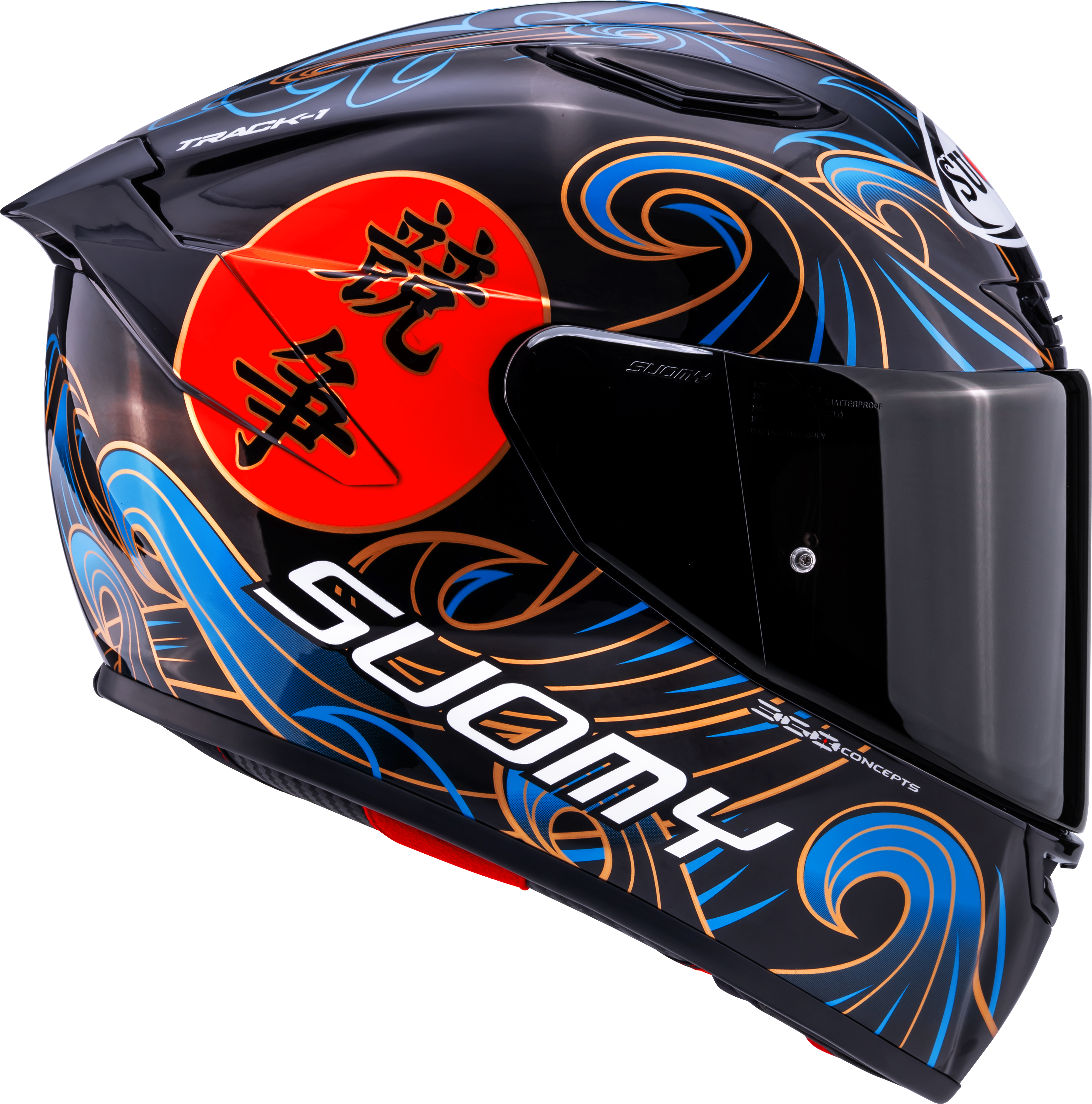 Suomy Track-1 Helmet Waves Black K6T10026 