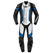 Spidi Laser Pro One-Piece Leather Suit – Perforated Racing Suit | Men | Black/Blue | Y154022 