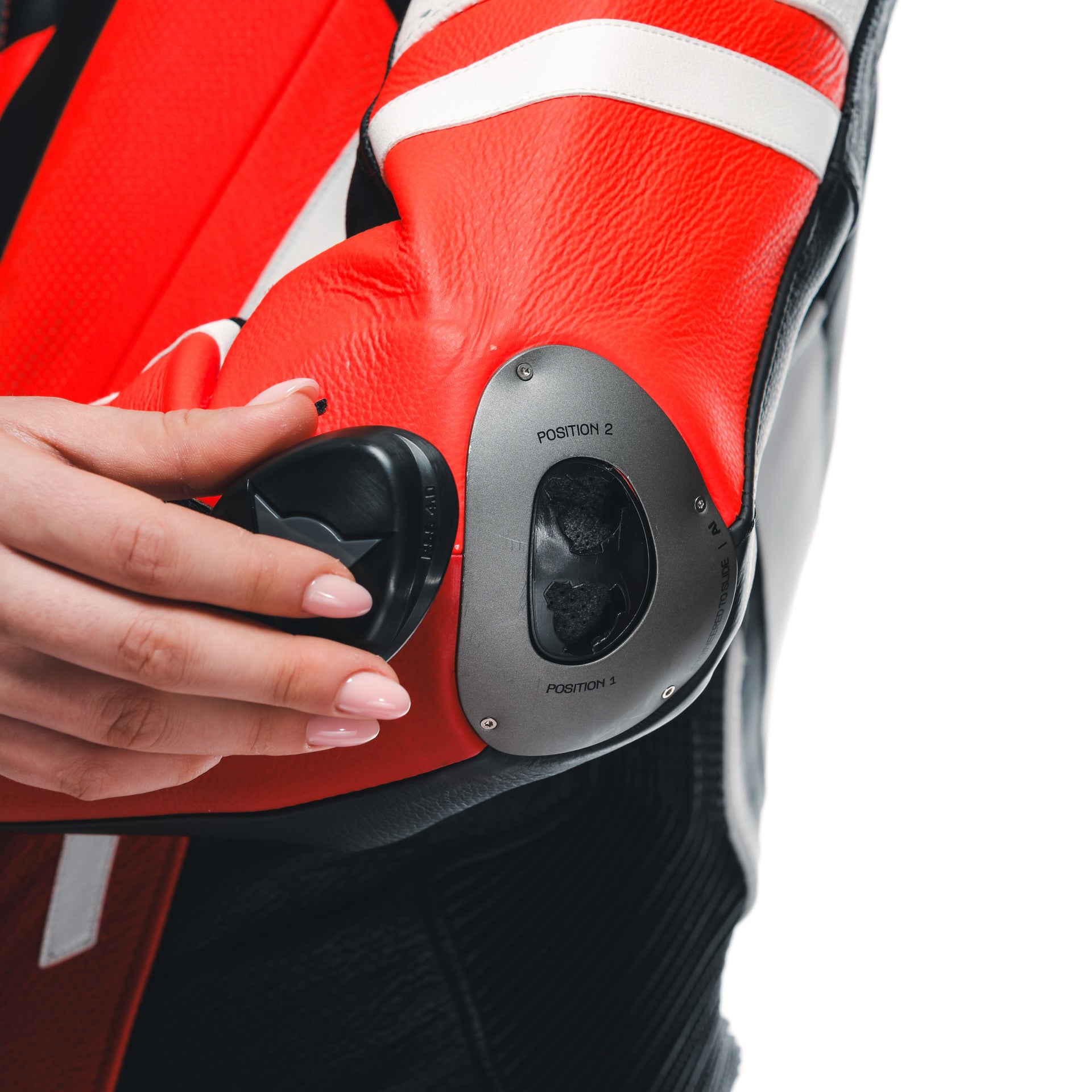 Dainese Misano 3 Lady D-AIR® one-piece leather combination-perforated airbag racing suit | Women | Red