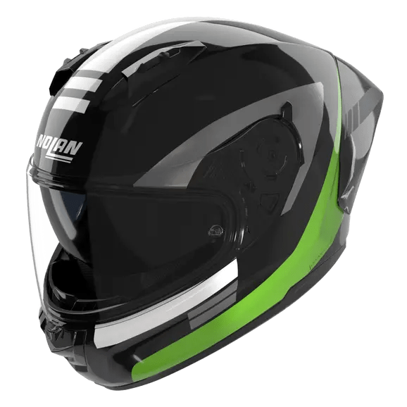 Nolan N60-6 Sport Capacete Contrasto Preto / Verde Fluorescente / Acabamento Brilhante 358 