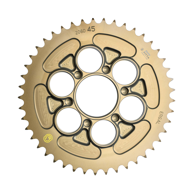 Sitta Roda de corrente em alumínio Ducati Panigale 1199/R/S (12-17) (206D) 37-46 dentes, passo 520/525 