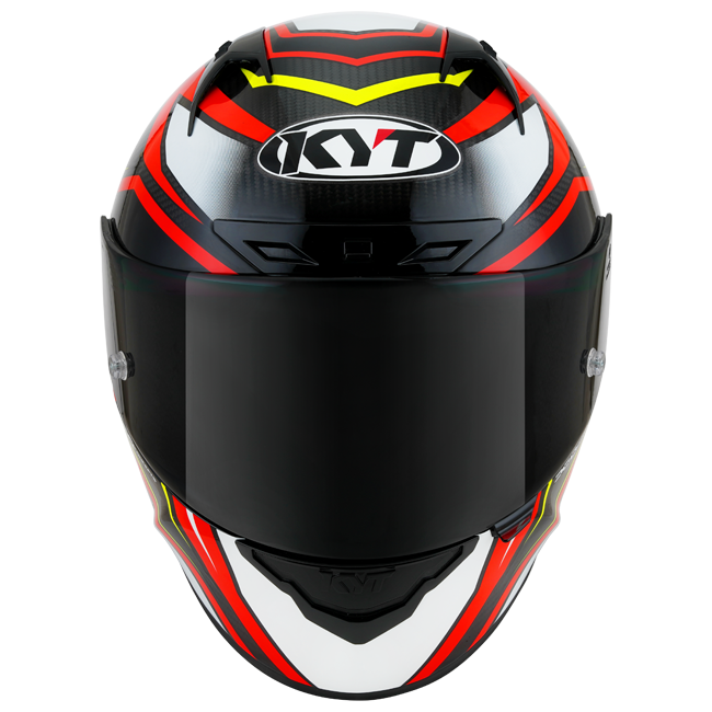 KYT NZ-Race Capacete Carbon Stride Brilhante Vermelho/Branco Y6NZ0026 