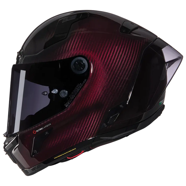 Nolan X-804 RS Capacete Ultra Carbon Brilhante Vermelho Líquido 326 
