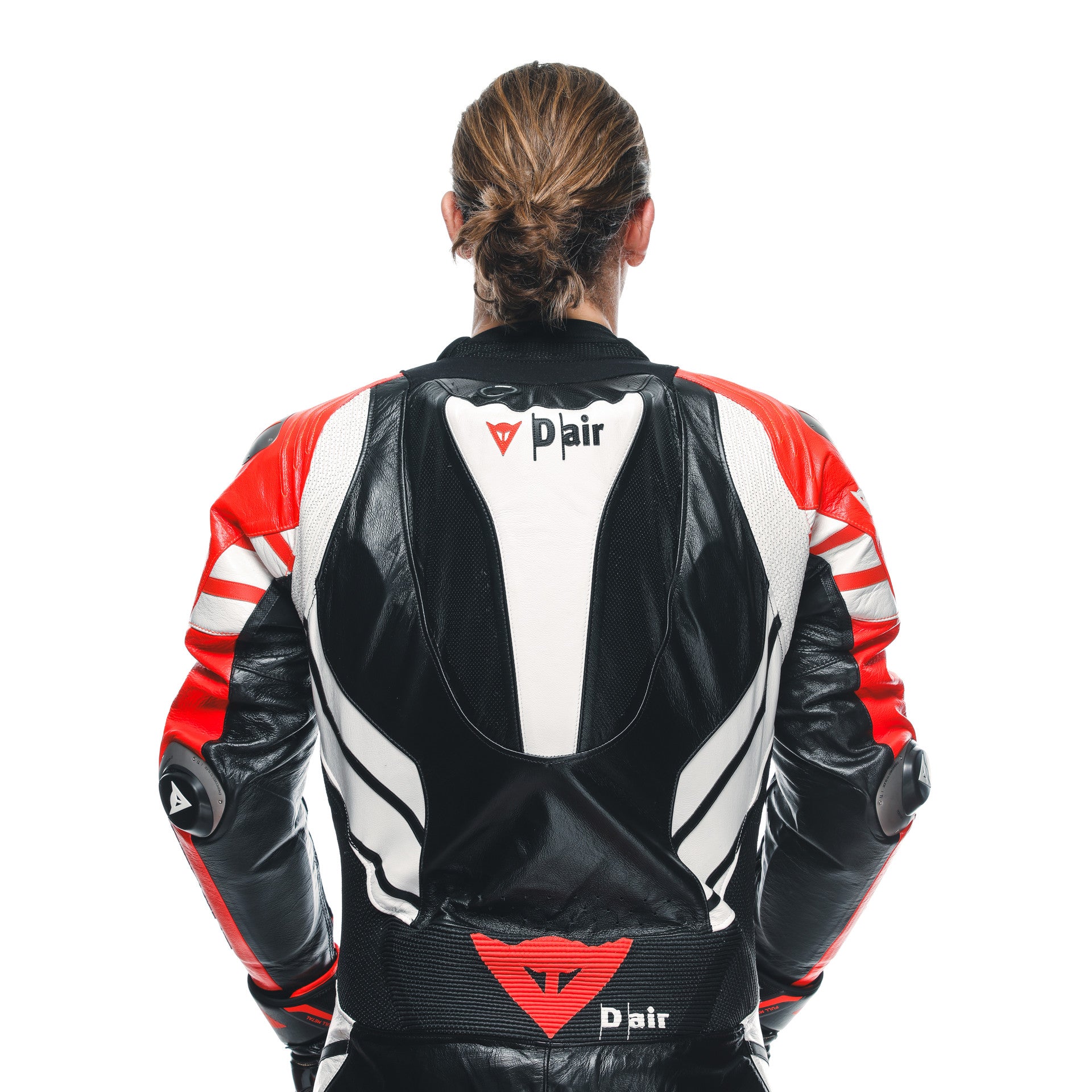Dainese Mugello 3 D-AIR® one-piece leather combination-perforated airbag racing suit | Men | Black/red
