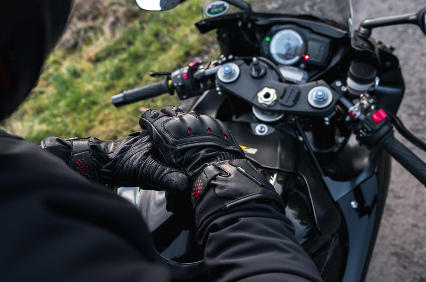 Knox Oulton MK2 Sport Leather Gloves | Men | Black/Red | 1011352110030 