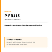Akrapovic Schrauben und Muttern P-FB115 — Platzhalter, kein Herstellerfoto verfügbar