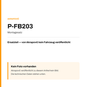 Akrapovic Montagesatz P-FB203 — Platzhalter, kein Herstellerfoto verfügbar