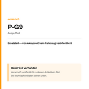 Akrapovic Auspuffteil P-G9 — Platzhalter, kein Herstellerfoto verfügbar