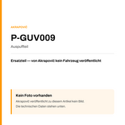 Akrapovic Auspuffteil P-GUV009 — Platzhalter, kein Herstellerfoto verfügbar