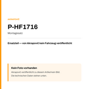 Akrapovic Montagesatz P-HF1716 — Platzhalter, kein Herstellerfoto verfügbar