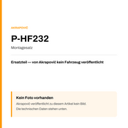 Akrapovic Montagesatz P-HF232 — Platzhalter, kein Herstellerfoto verfügbar