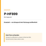 Akrapovic Montagesatz P-HF899 — Platzhalter, kein Herstellerfoto verfügbar