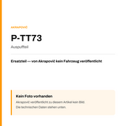 Akrapovic Auspuffteil P-TT73 — Platzhalter, kein Herstellerfoto verfügbar