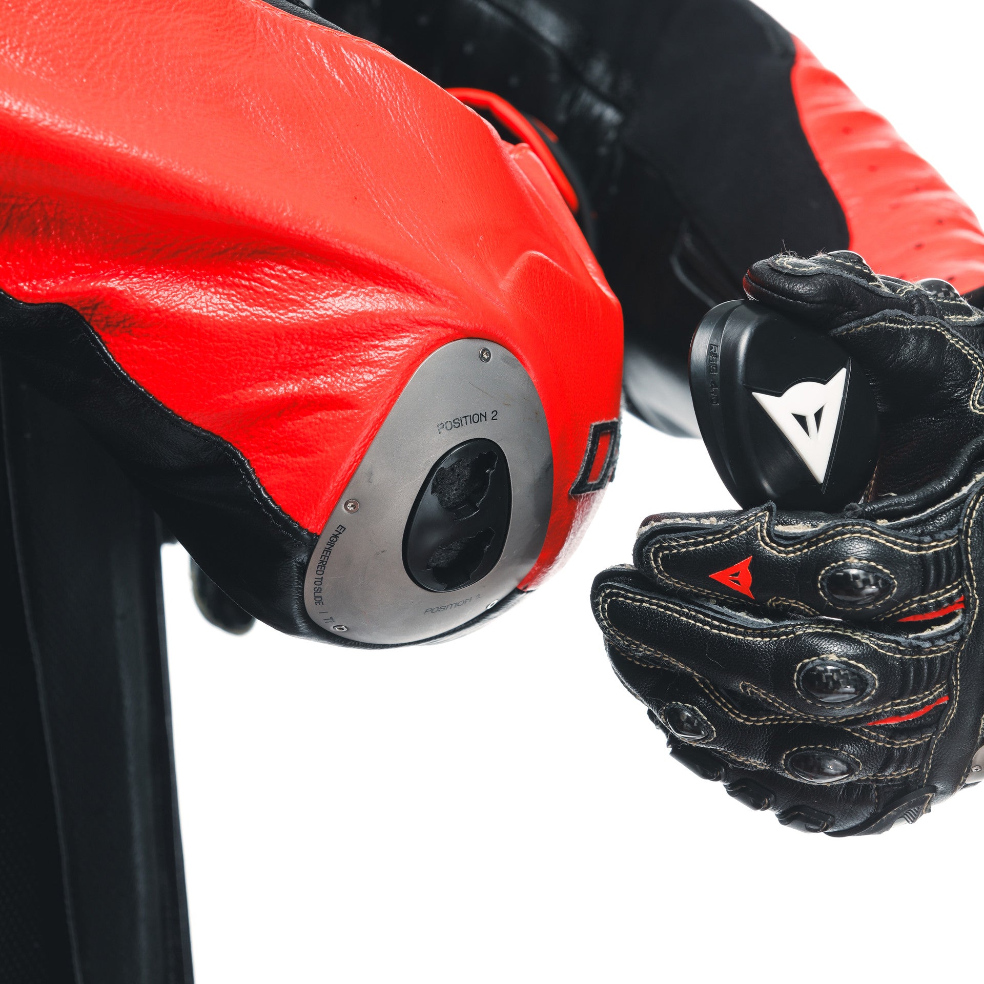 Dainese Mugello 3 D-AIR® one-piece leather combination-perforated airbag racing suit | Men | Black/red