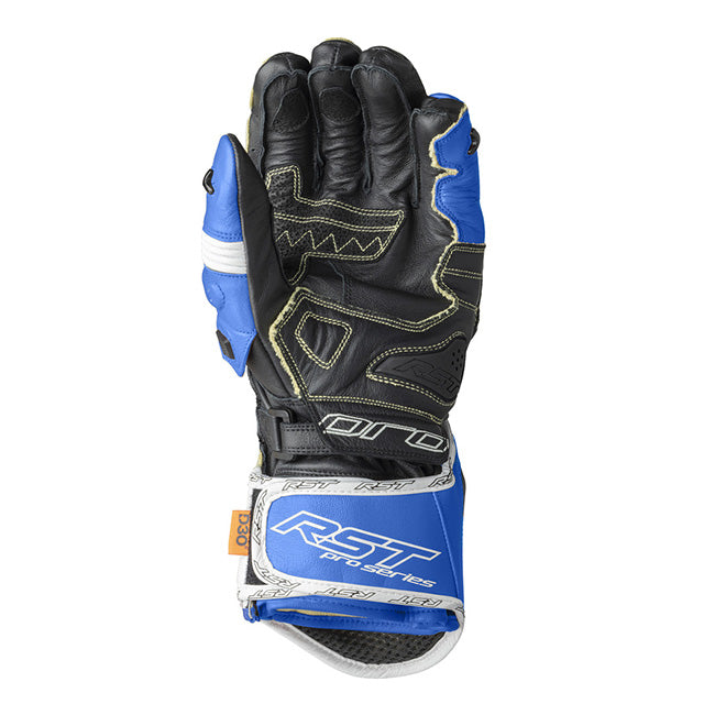 RST Pro Series GP D3O luvas de couro para moto | Homem | Azul/Branco | 103715 