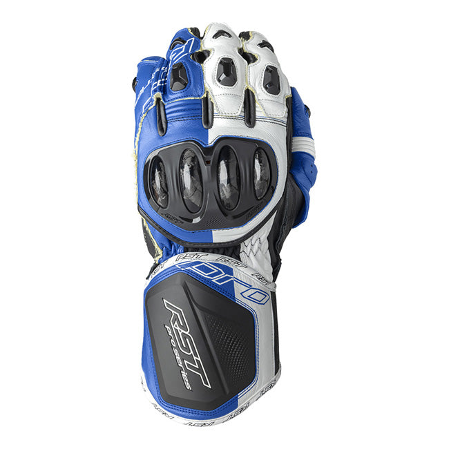 RST Pro Series GP D3O luvas de couro para moto | Homem | Azul/Branco | 103715 