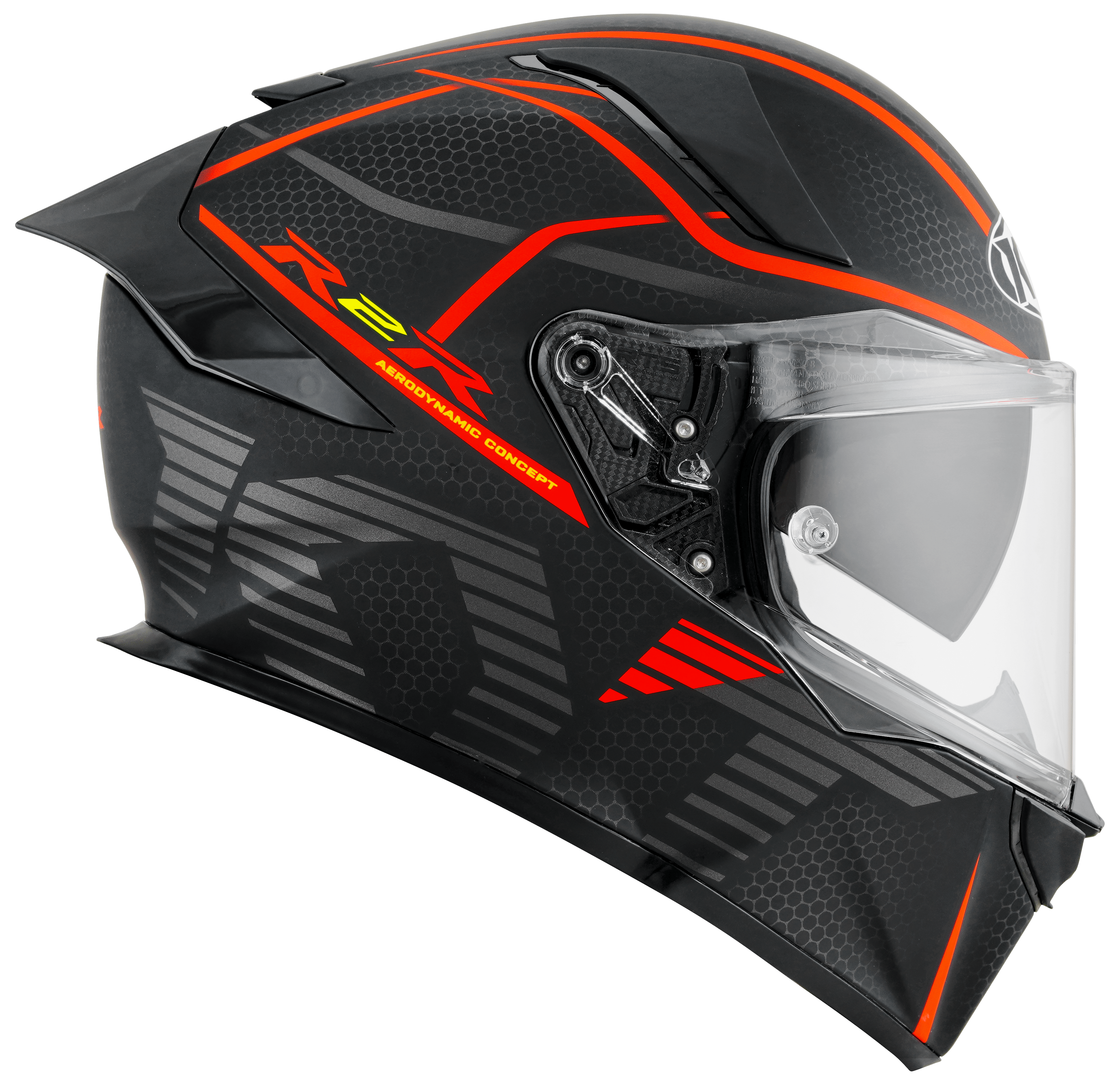 KYT R2R Capacete Concept Matte Preto / Vermelho Y6R20008 