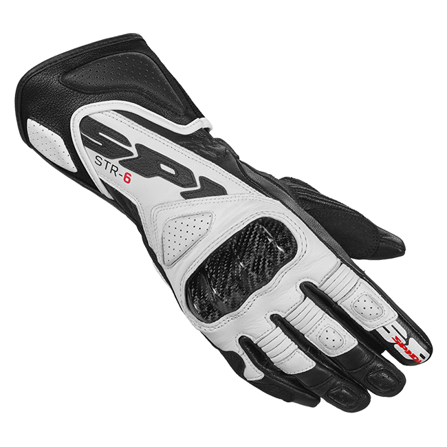 Spidi STR-6 Sport motorcycle leather gloves | Women | Black/White | A222011 