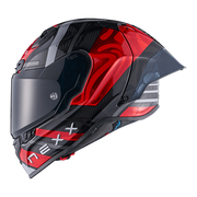 Nexx X.R3R Capacete Swirl Carbono Vermelho Prata 01XR323489023 