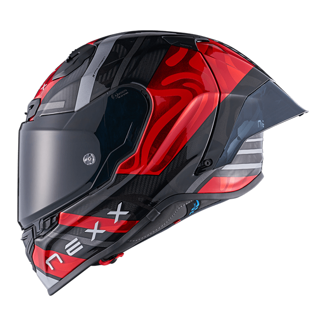 Nexx X.R3R Capacete Swirl Carbono Vermelho Prata 01XR323489023 