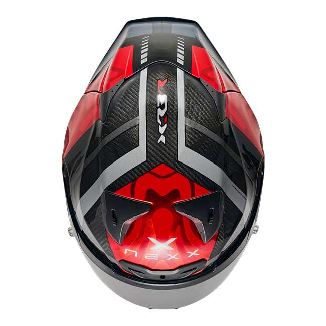 Nexx X.R3R Capacete Swirl Carbono Vermelho Prata 01XR323489023 