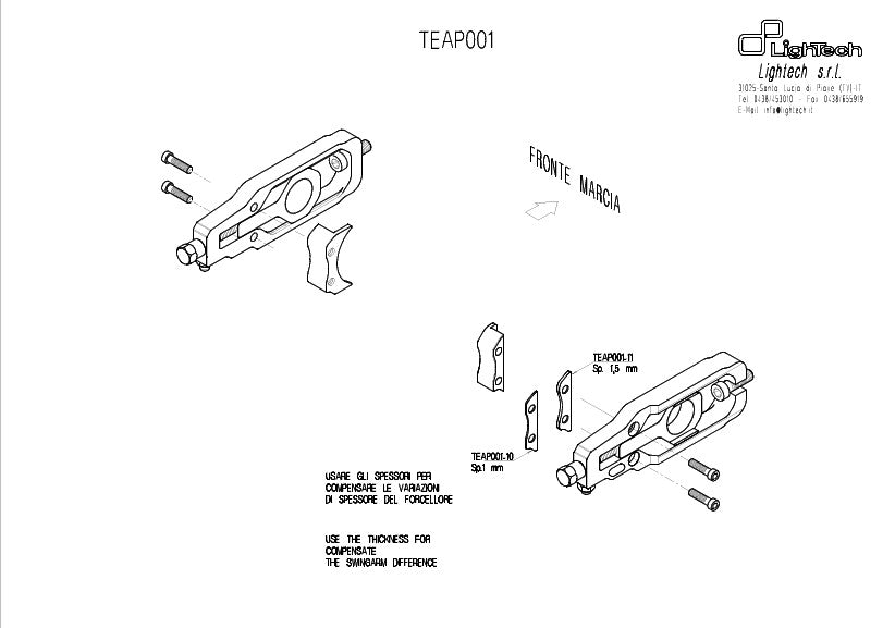 Tensionador de corrente LighTech Aprilia RSV4/Factory/R (09-14) TEAP001 