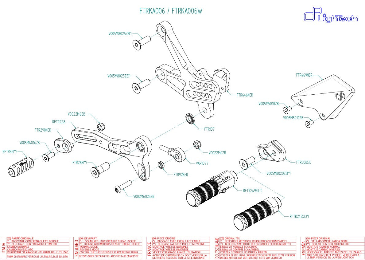 Frosting system LighTech Kawasaki ZX-10 R/RR (16-20) FTRKA006/W 