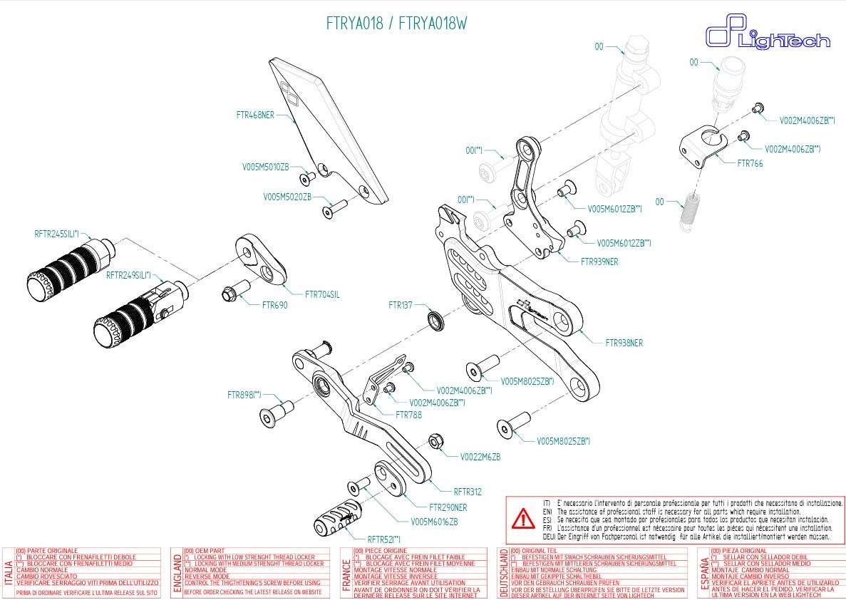Sistema de escape LighTech Yamaha YZF-R7 (22-25) FTRYA018 