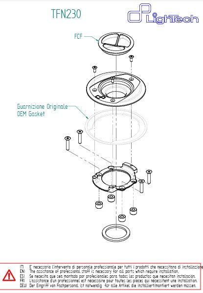 Fuel cap screw cap Lightech BMW S1000RR K67 (21-25) TFN230