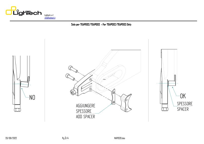 Tensionador de corrente LighTech Yamaha YZF-R1 RN22 (09-14) TEYA004 