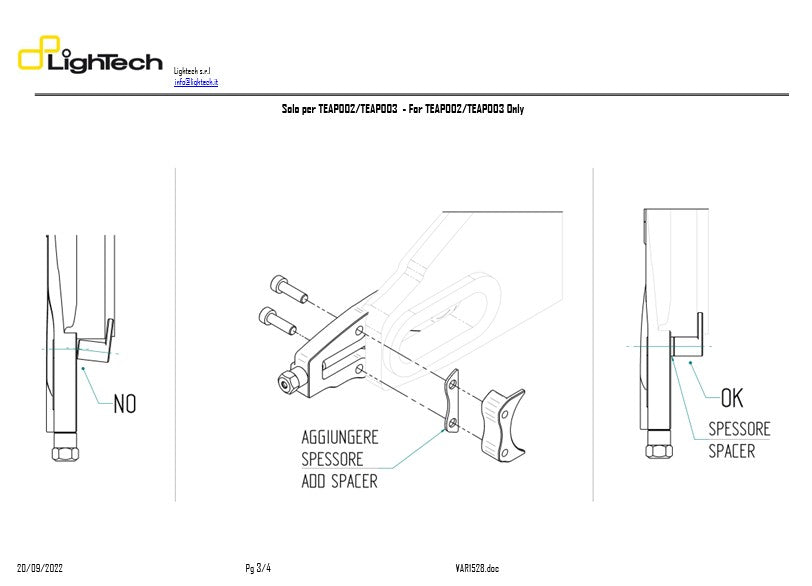Chain tensioner Lightech Suzuki GSX-R 600 & 750 (11-16) Tesu004
