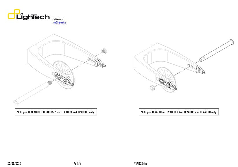 Chain tensioner Lightech Yamaha YZF-R1/M RN65 (20-25) Teya005
