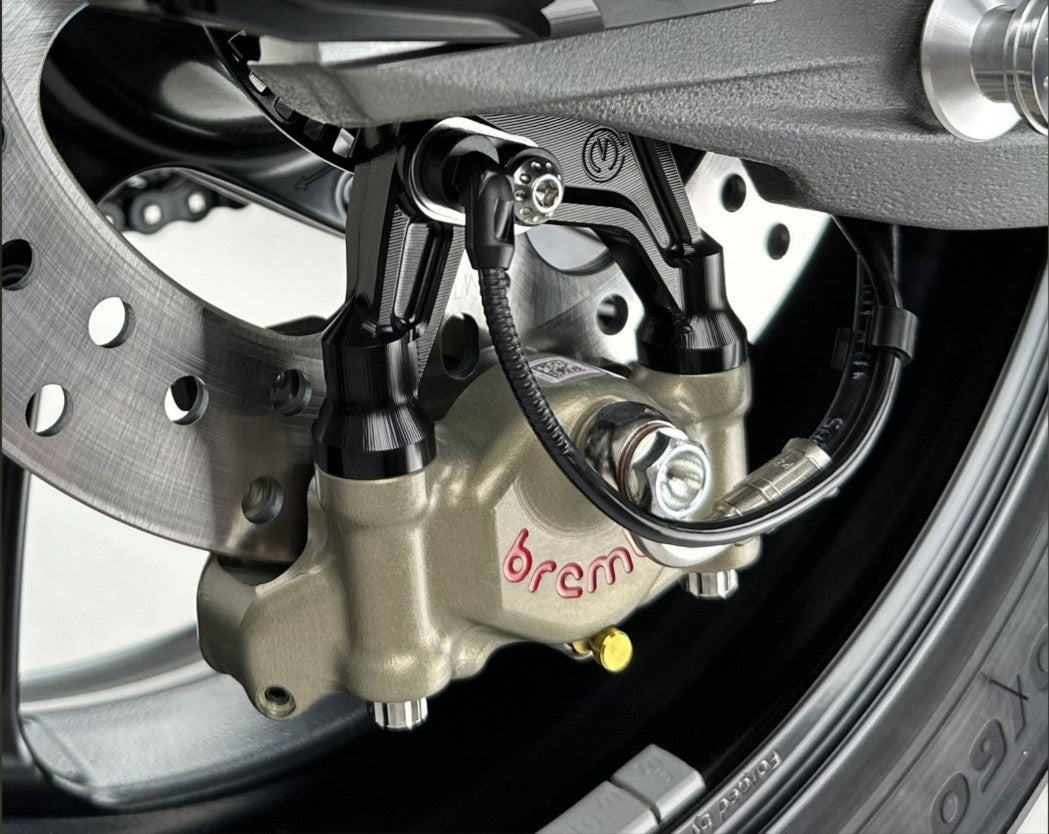 Kit de tensionador de corrente com suporte para pinça de travão e Brembo P2-30 69.5 mm XA6H530 Motocorse Ducati Panigale V4/S (2025) 