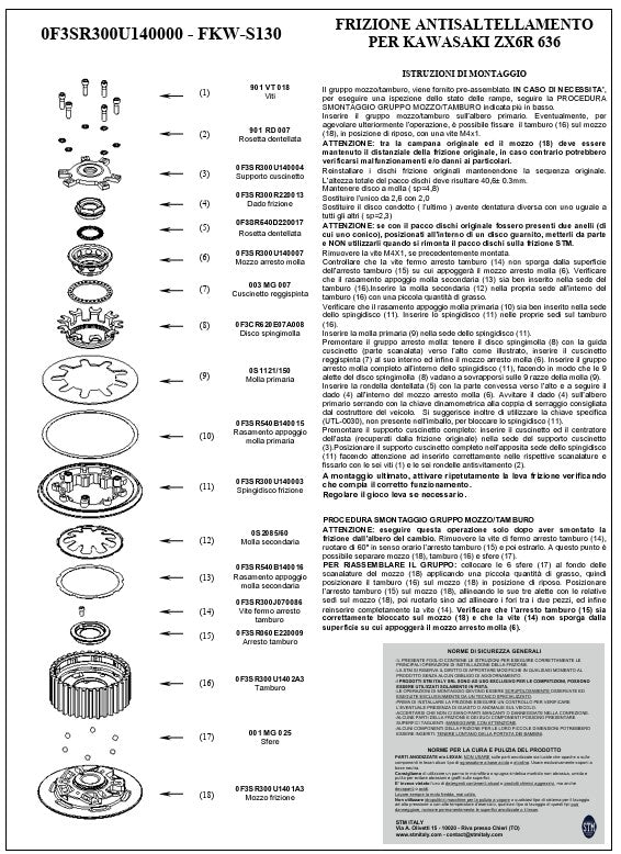 STM Embreagem Anti-Hopping Kawasaki ZX-6 R/636/RR (19-25) FKW-S130 