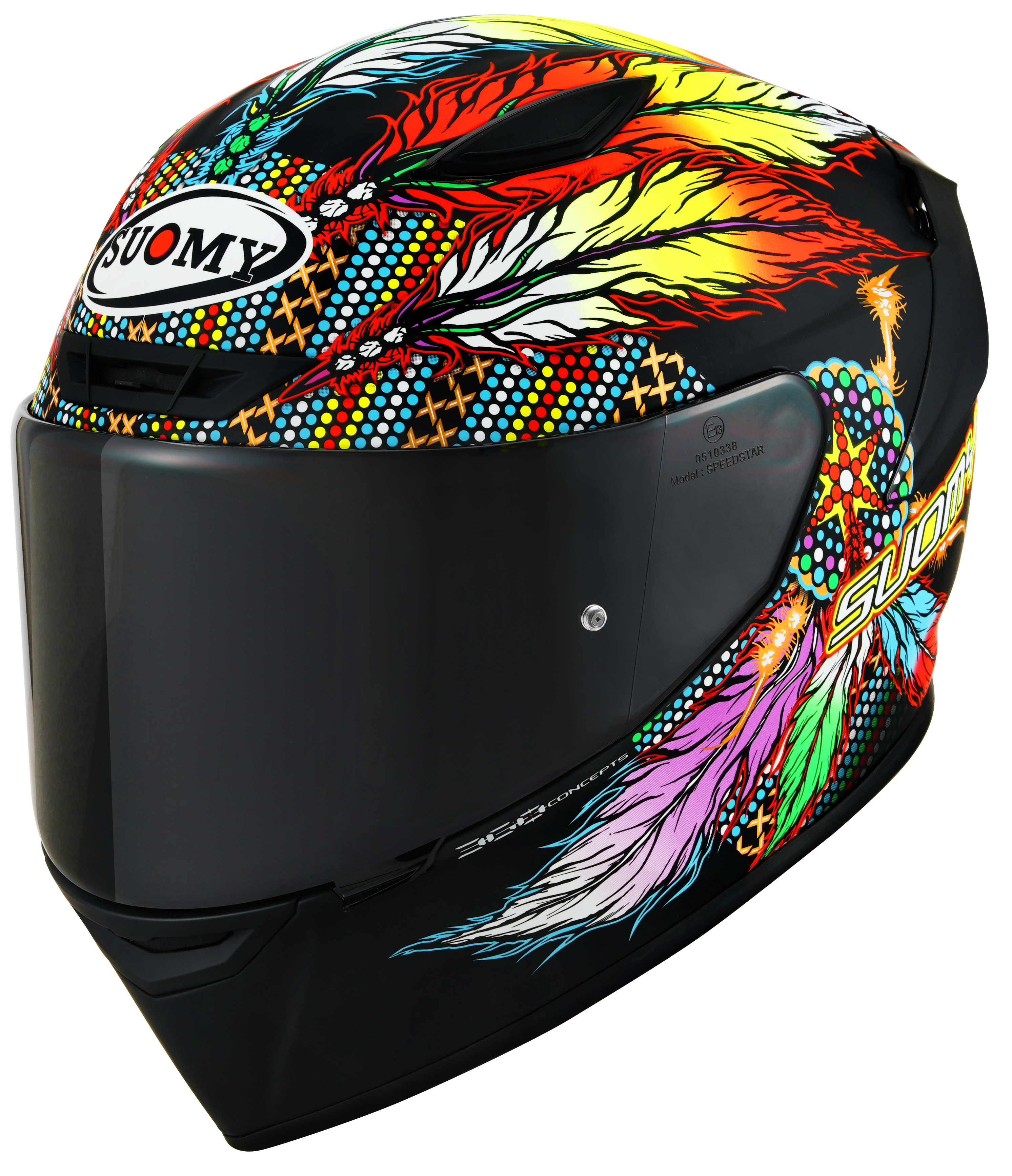 Capacete Suomy Track-1 Chieftain Preto Fosco K6T10014 